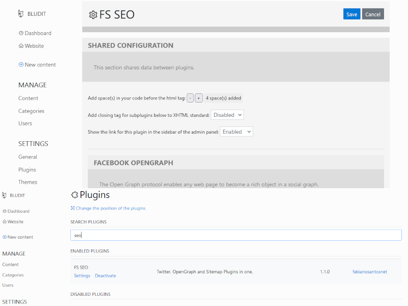 FS SEO - Plugins - Bludit CMS
