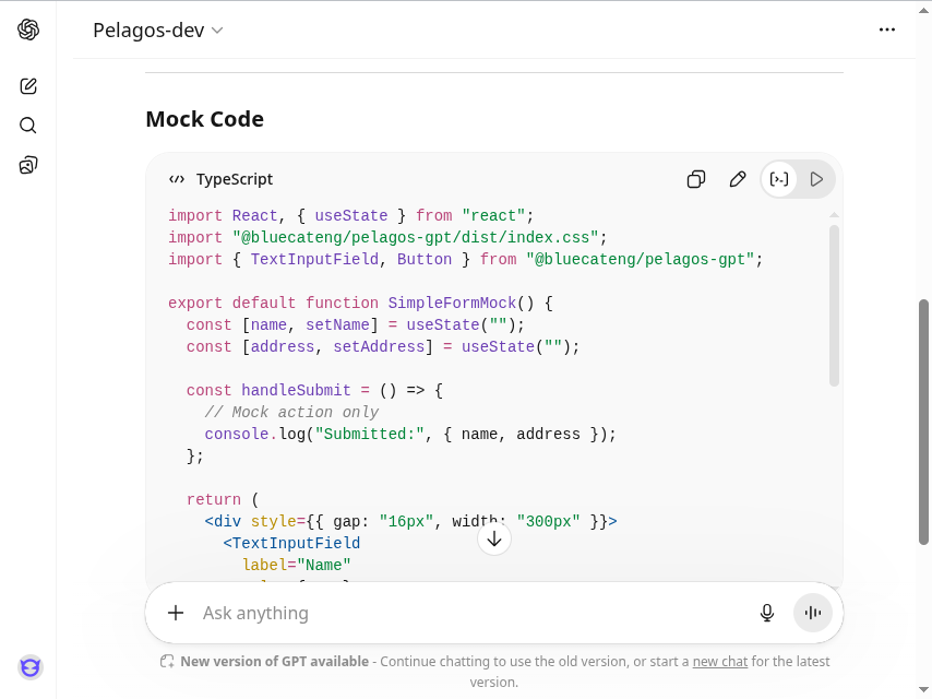 Generated code