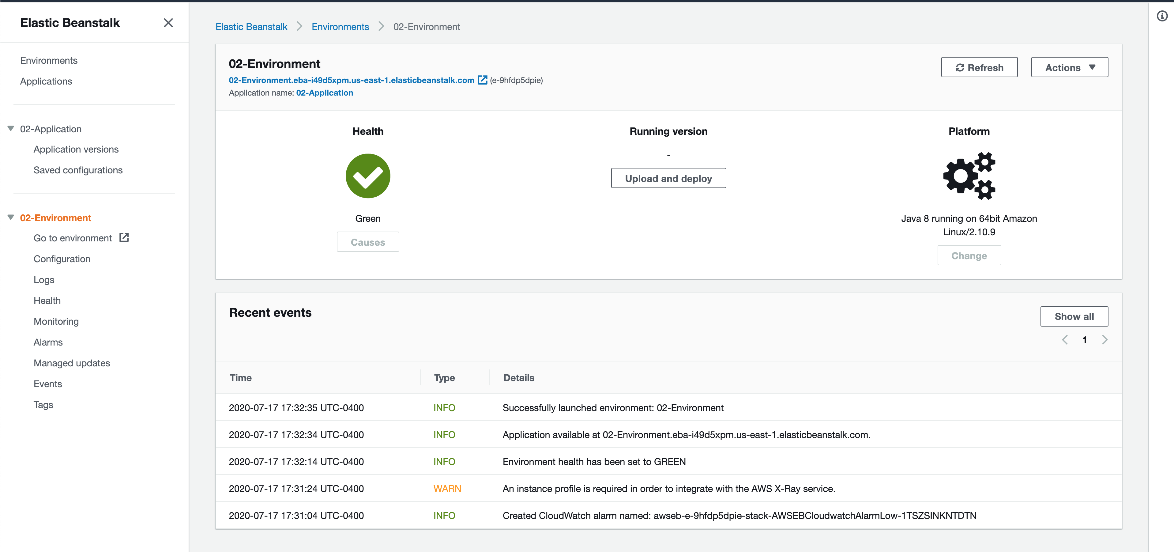 AWS ElasticBeanstalk Application