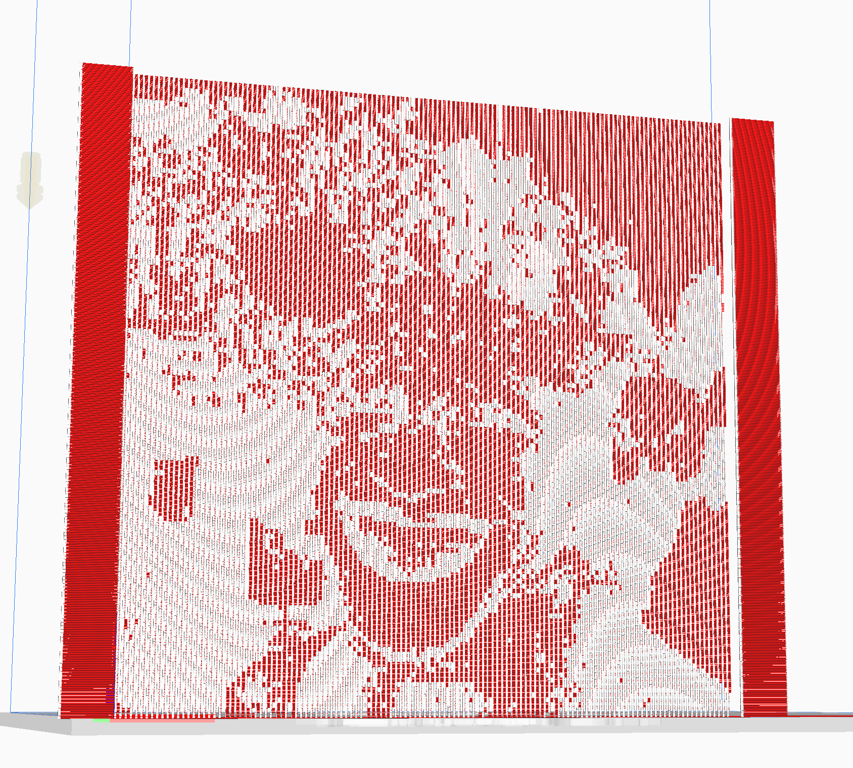 An image of a simulated 3D print with the previous Marsha P Johnson image translated into plastic.