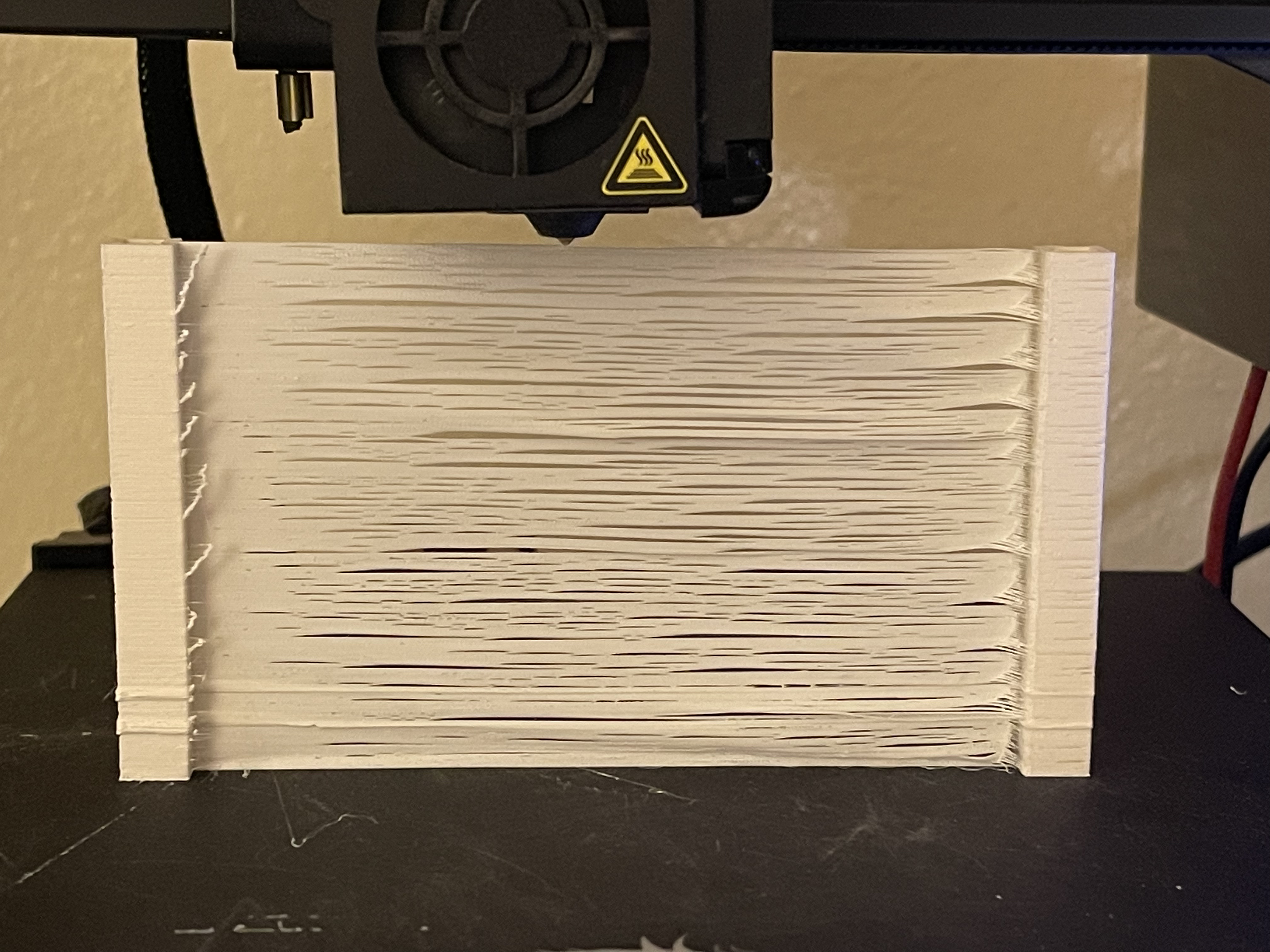 An image of a 3D print with a ribbed texture on it that feels very much like horsehair.