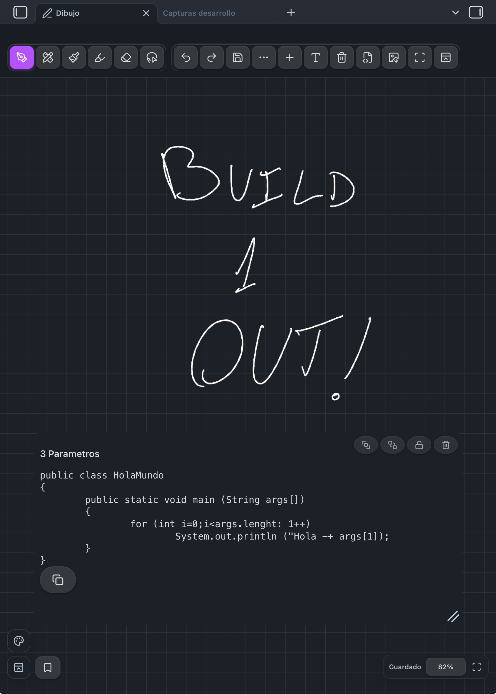 A Markdown note reference in Inkpad on iPad