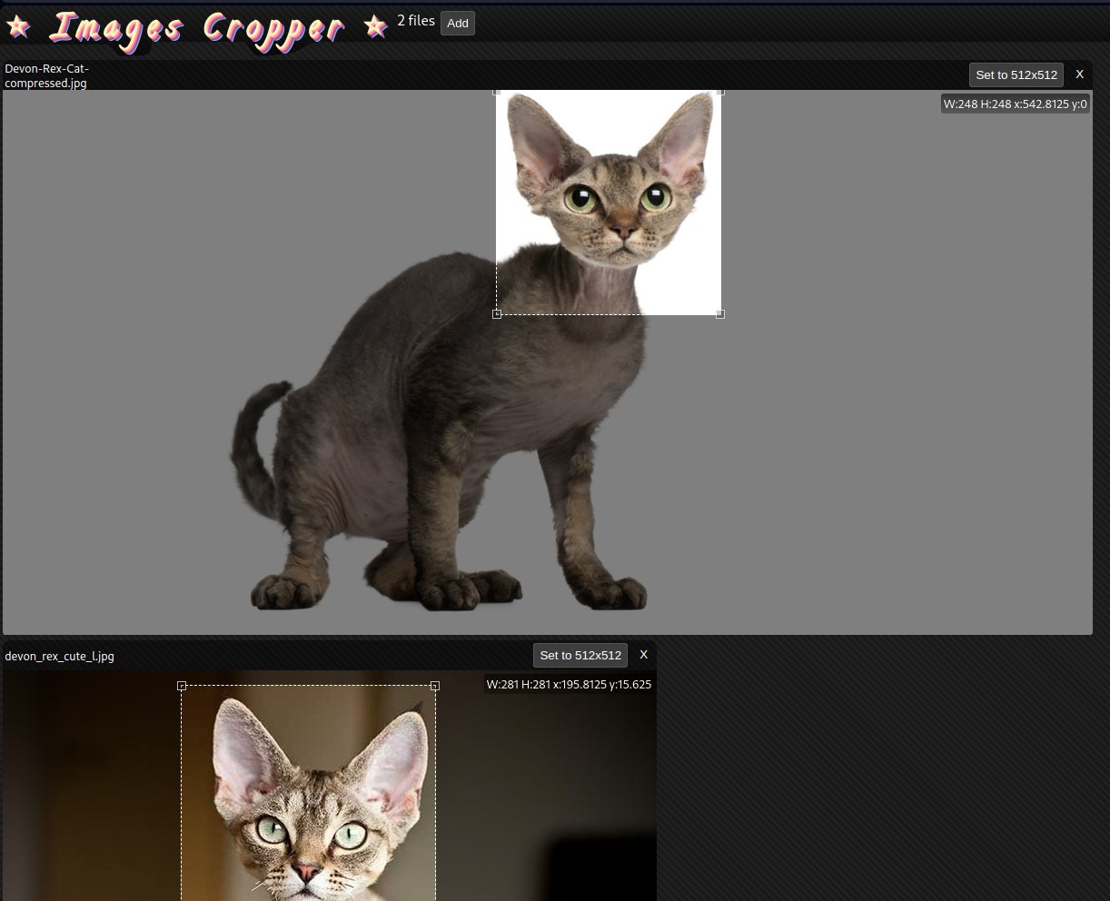 Images cropper web app