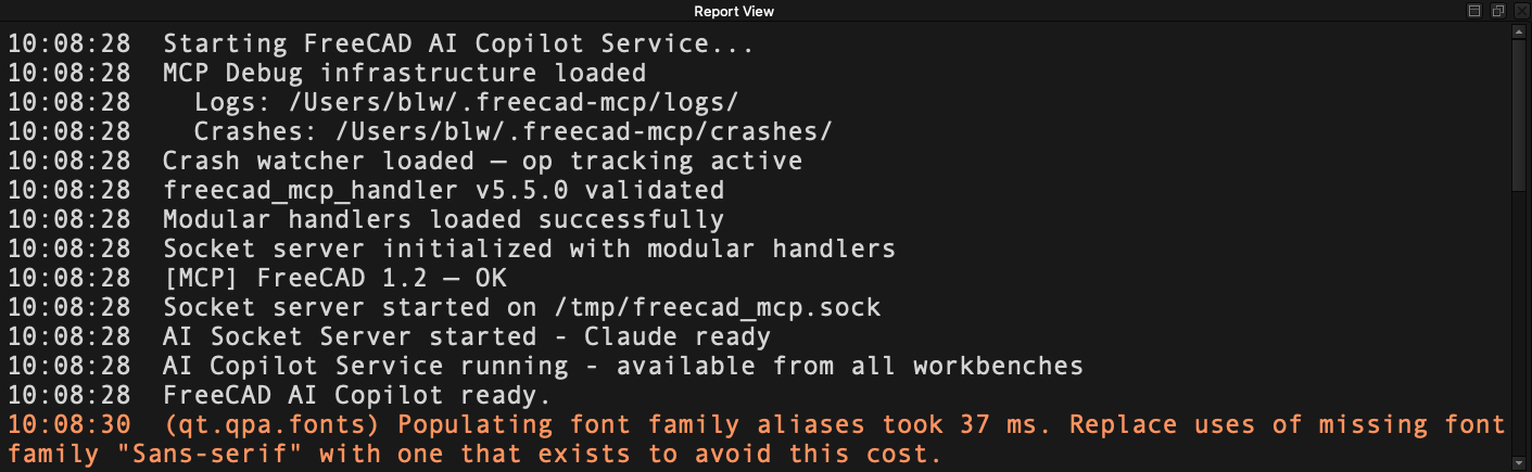 Report View on startup