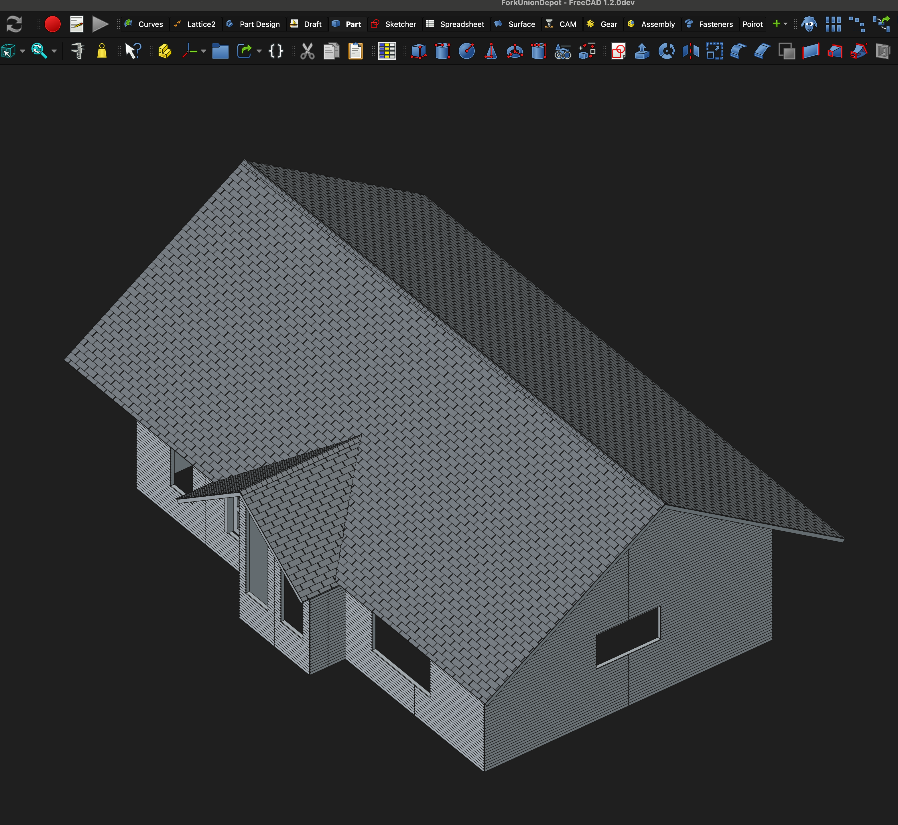 Shingles generated across a multi-plane roof