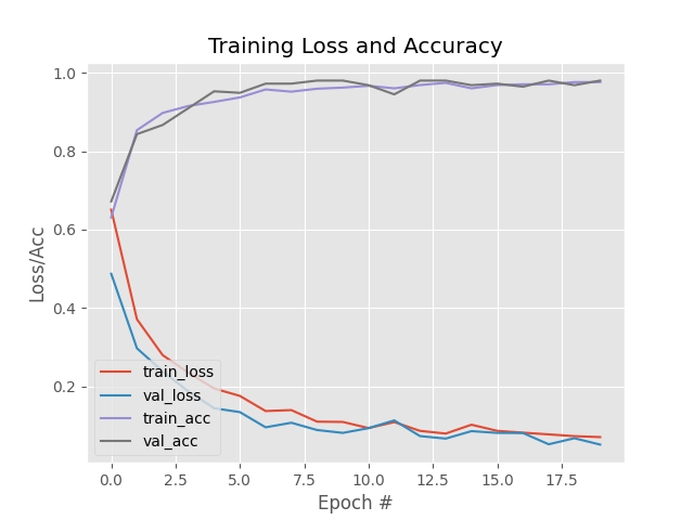 History of training and validation stage