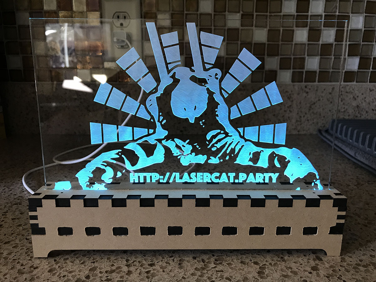 Edge lit display, from the project README