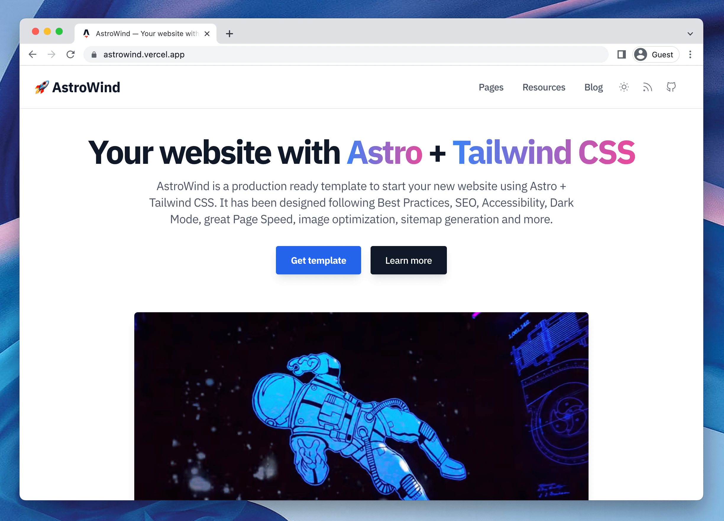 AstroWind Theme Screenshot