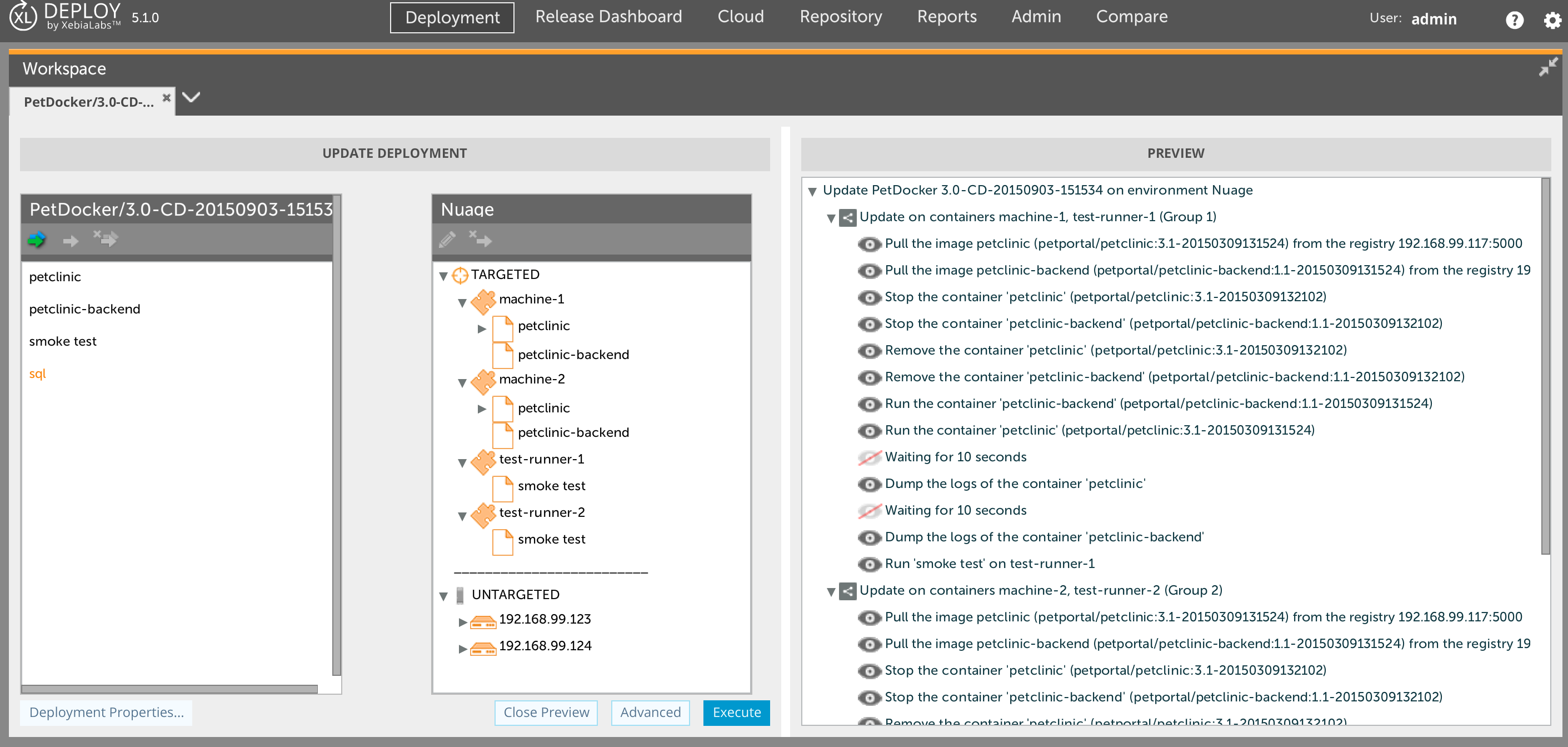 deployment with xld-docker-plugin