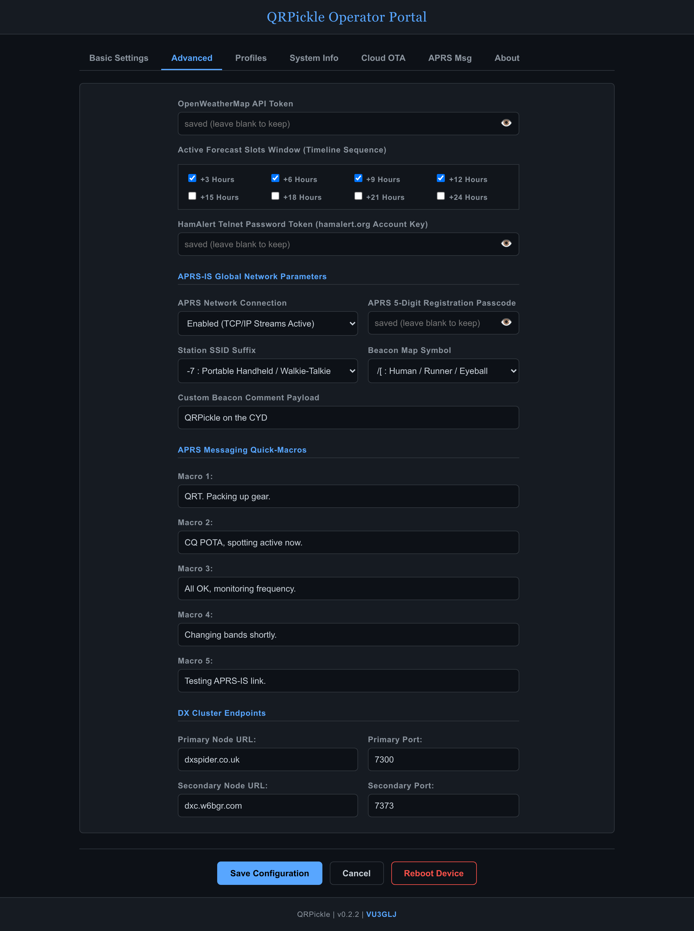 Advanced Settings