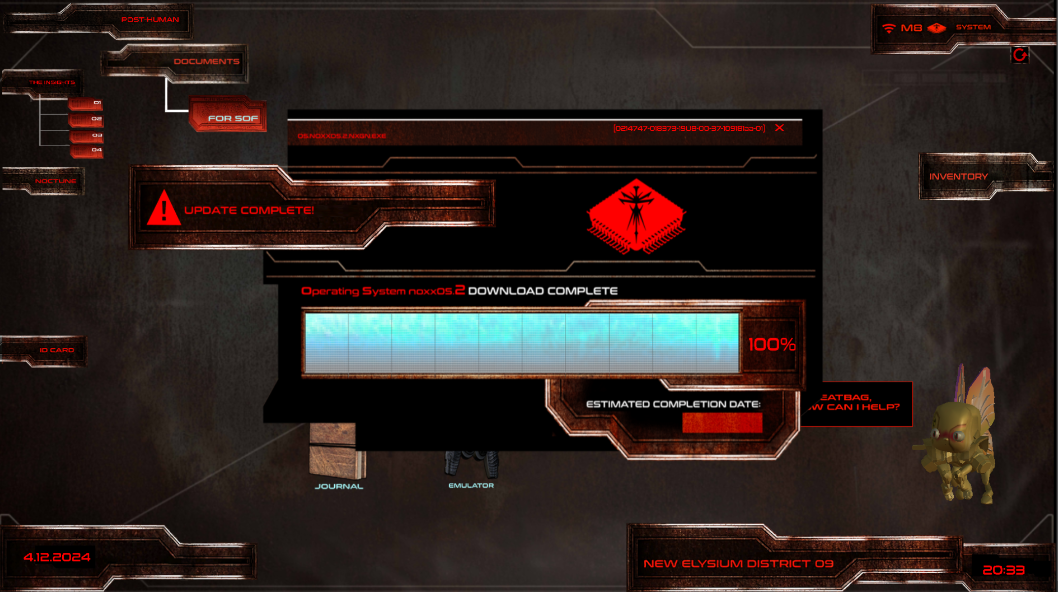 Update screen