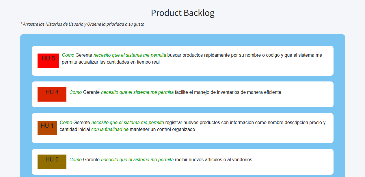 Product Backlog