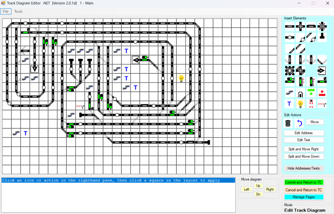 UI screenshot: layout editor