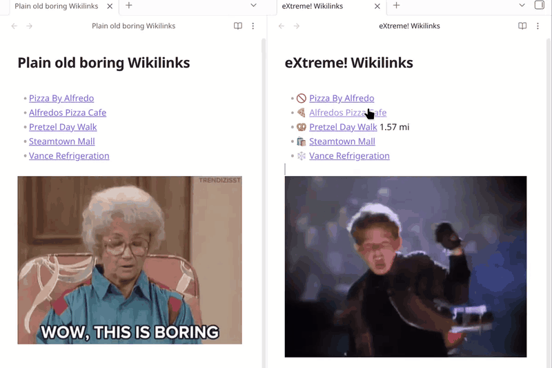 Extreme Wikilinks demo