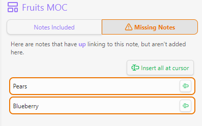 Missing notes