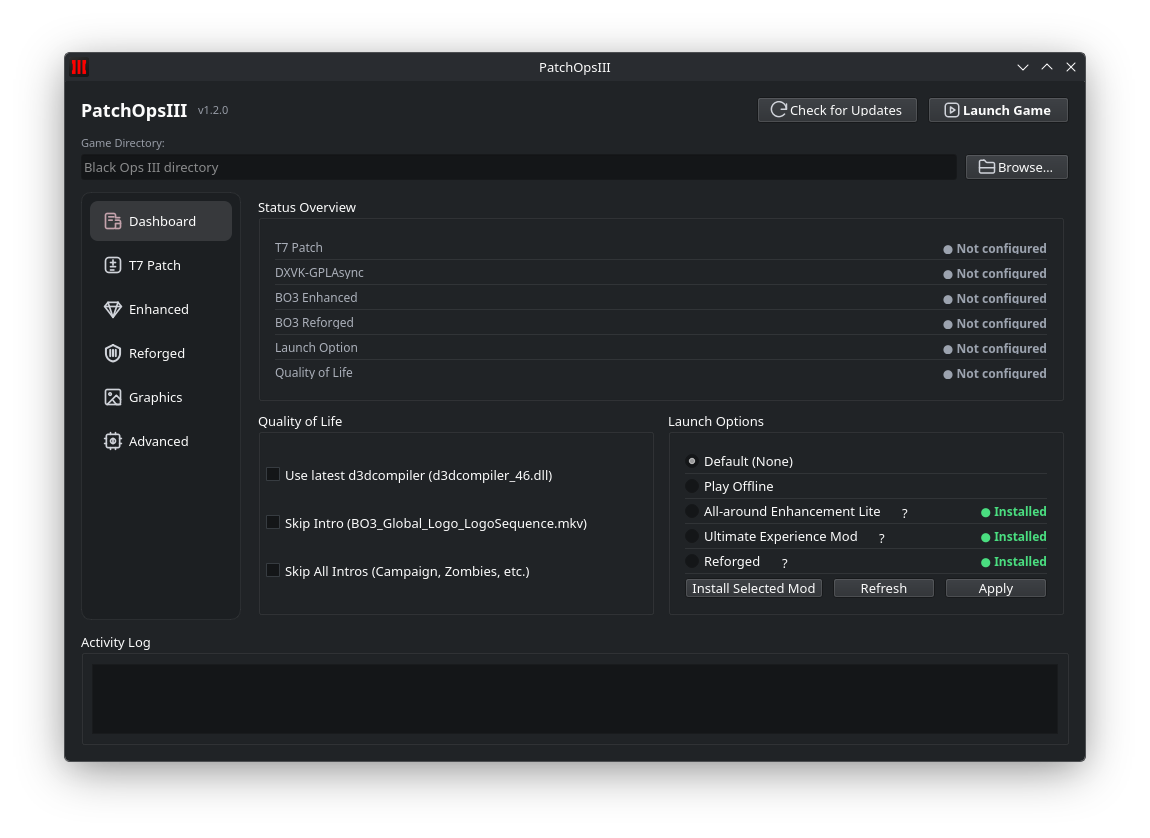 PatchOpsIII Dashboard