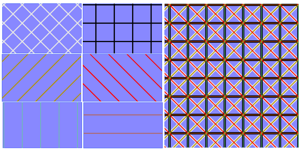 Example canvas fill line patterns