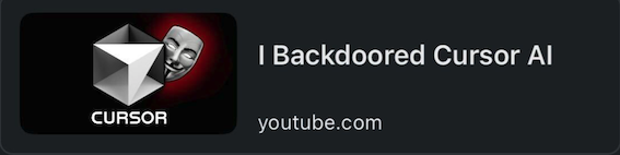 I Backdoored Cursor AI