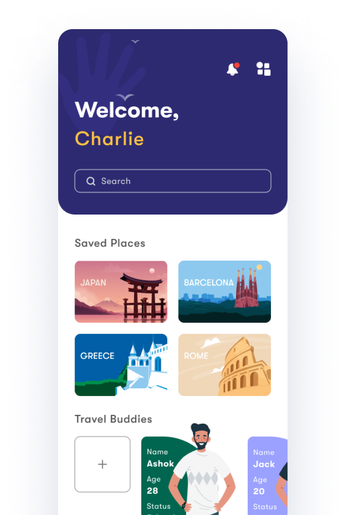 Design travel app ui