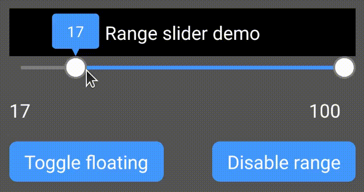 Range slider react native Npm