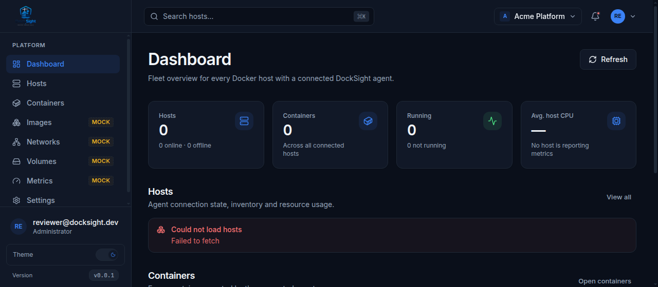 Desktop sidebar with independently scrollable navigation
