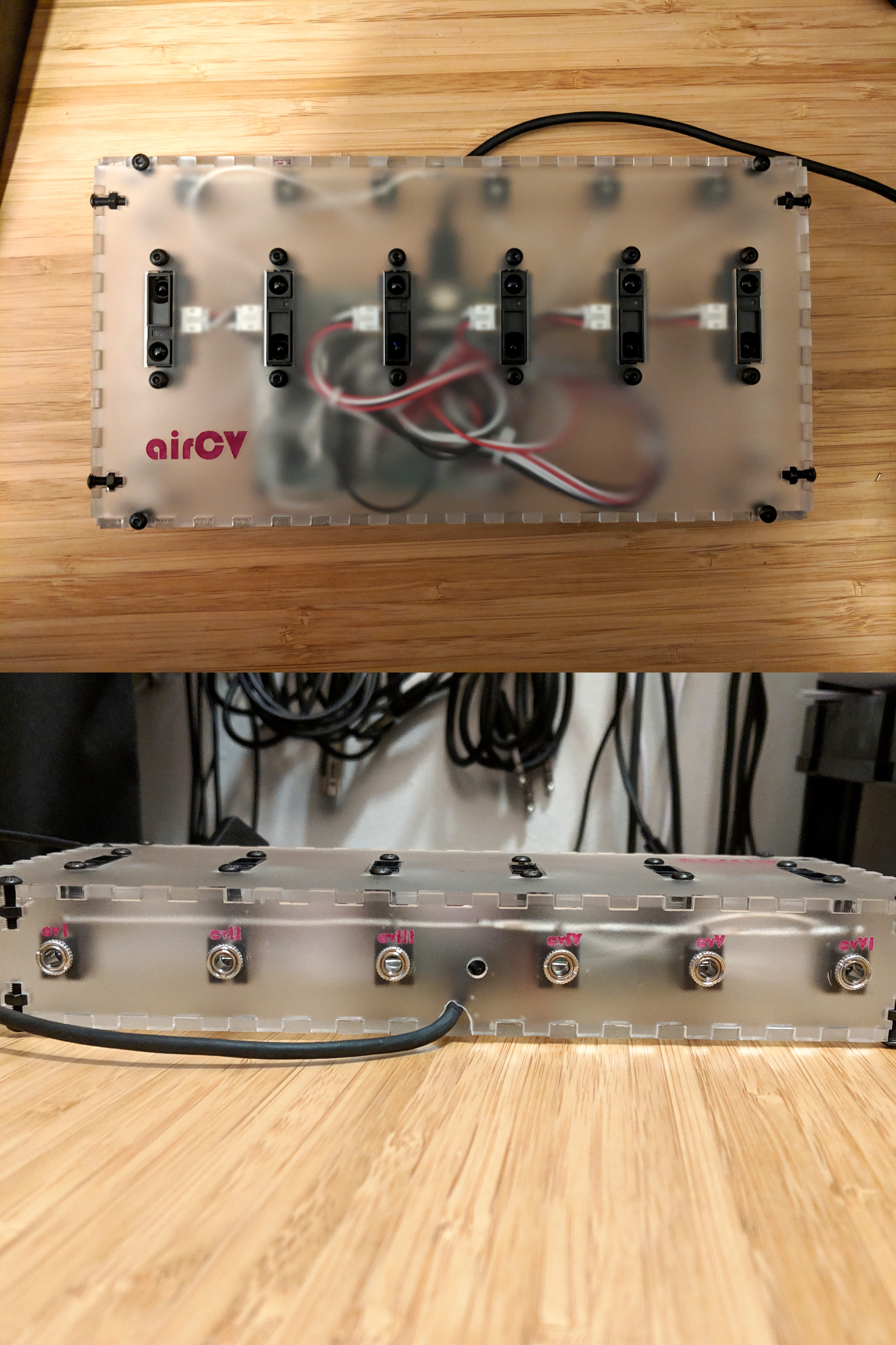 The airCV hardware that was utilized to perform this piece.