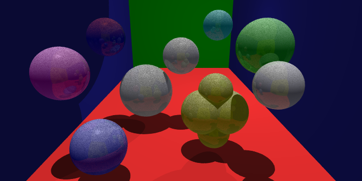 Illustration of basic ray tracing.