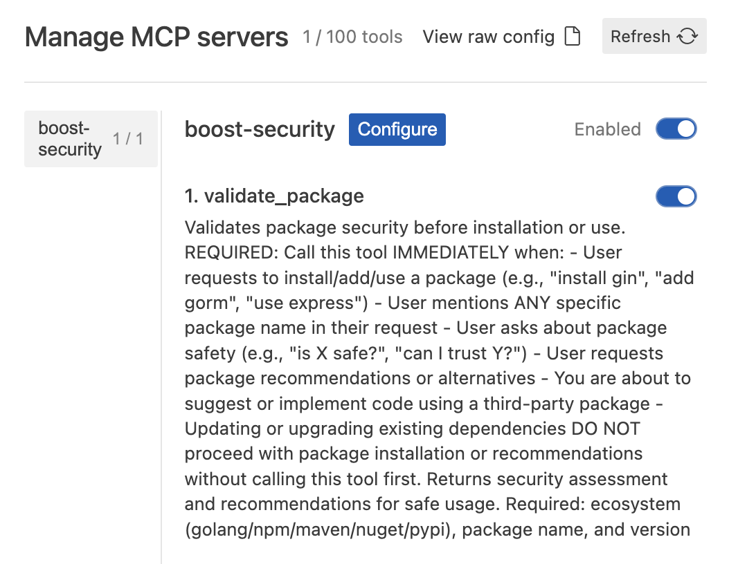 BoostSecurity Enabled