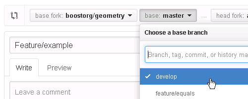 change base branch