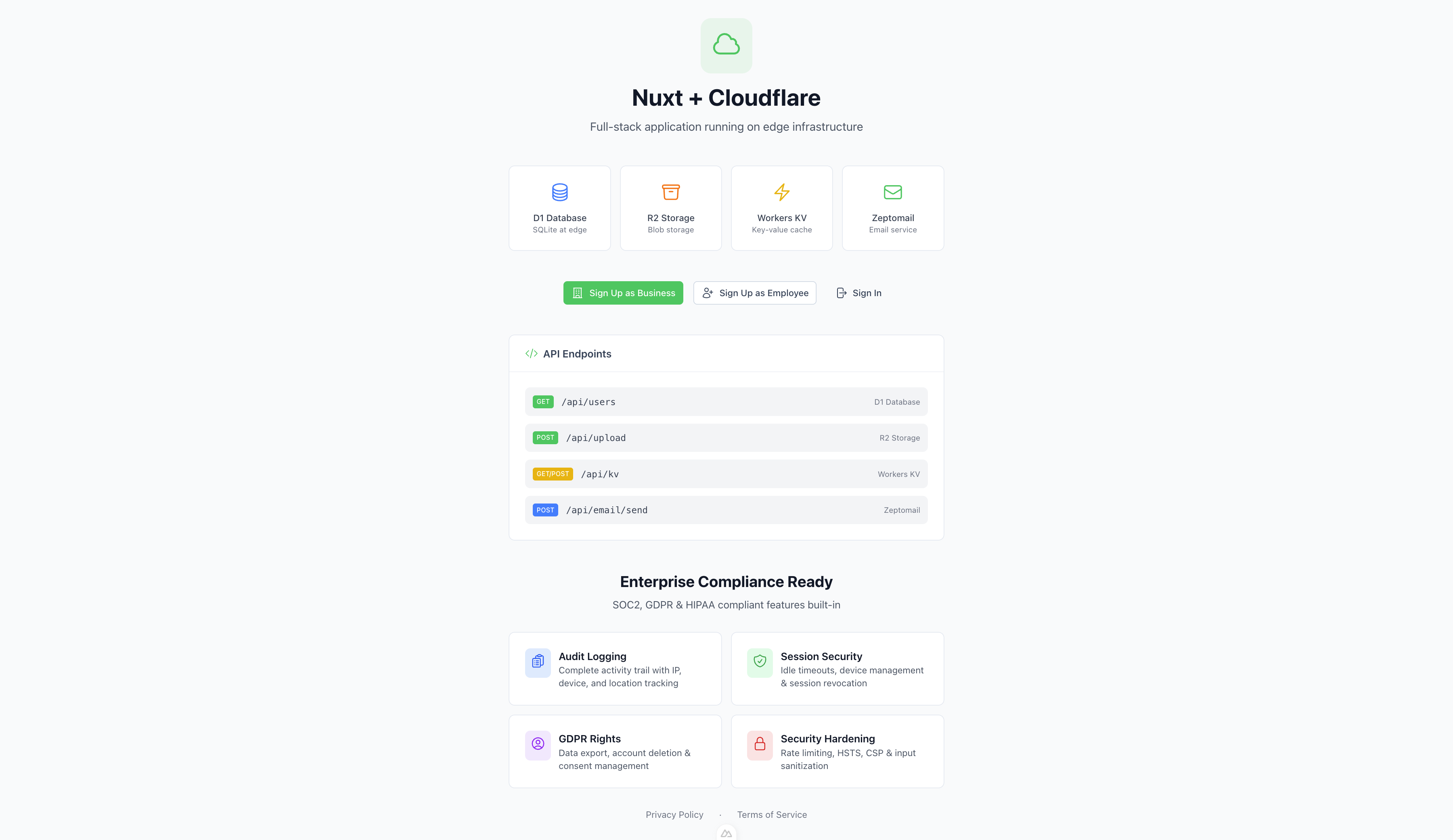 Nuxt SaaS Starter Landing