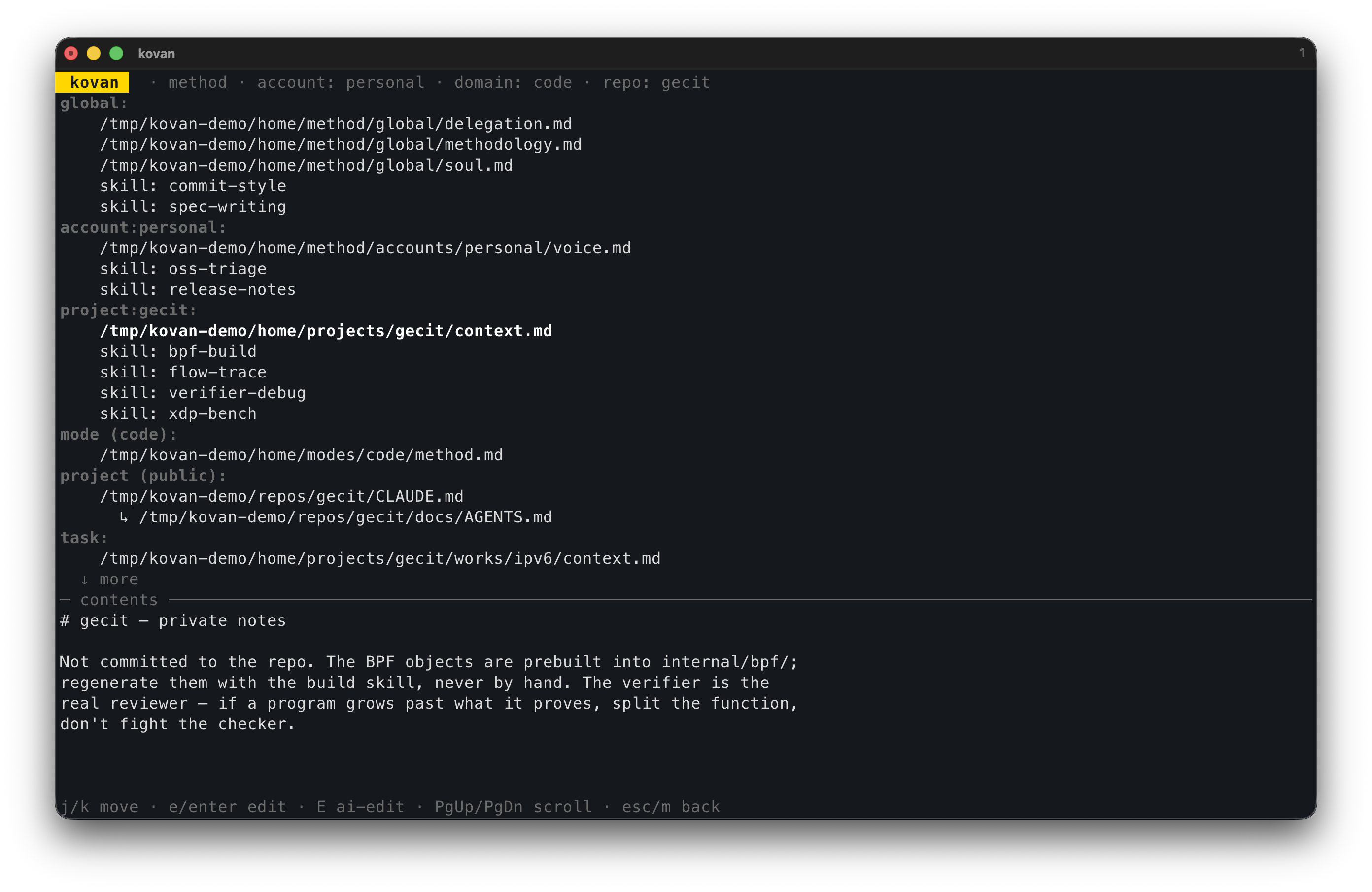 the method stack one agent runs under