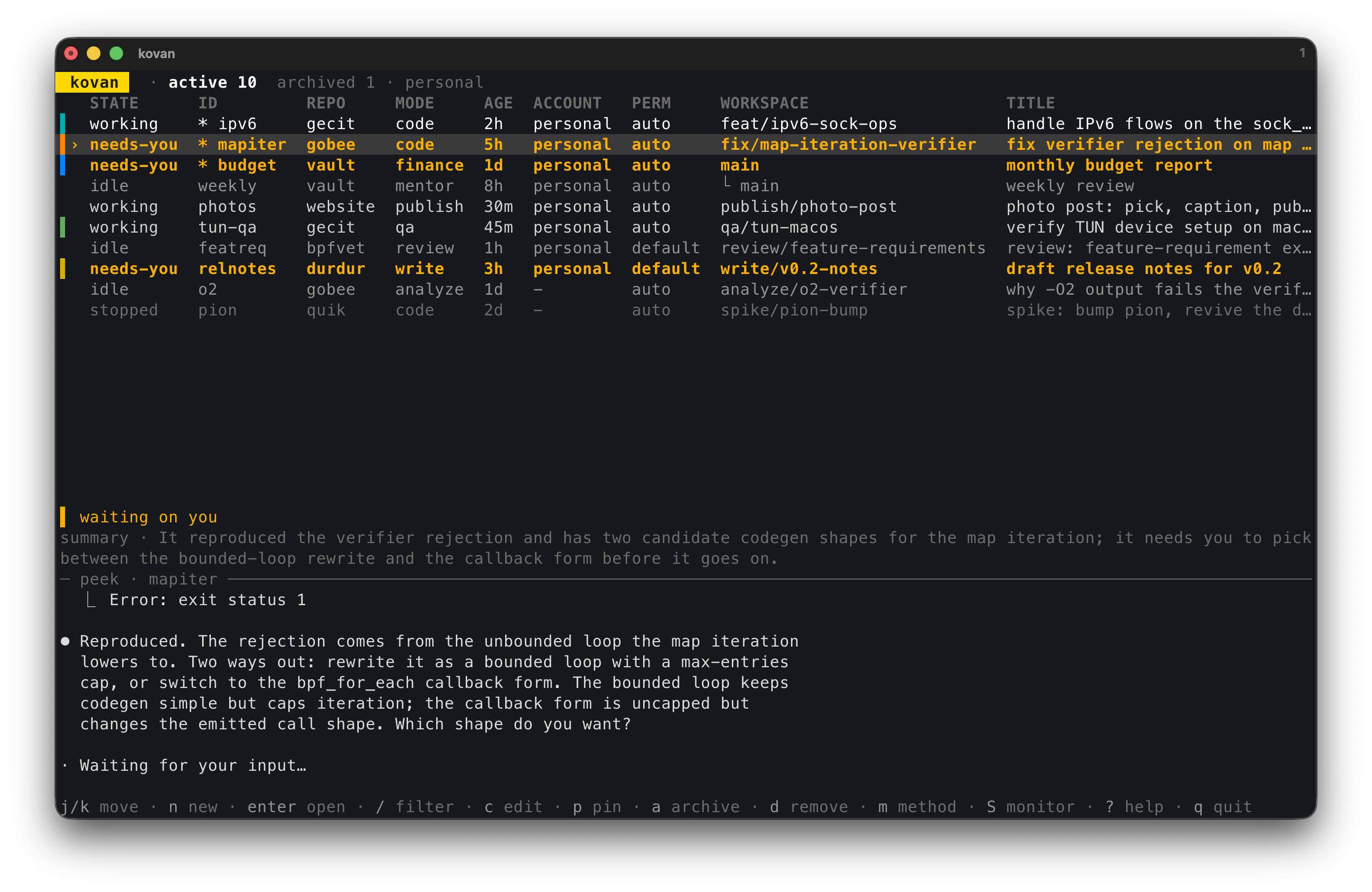 the board: every agent, every project, one screen