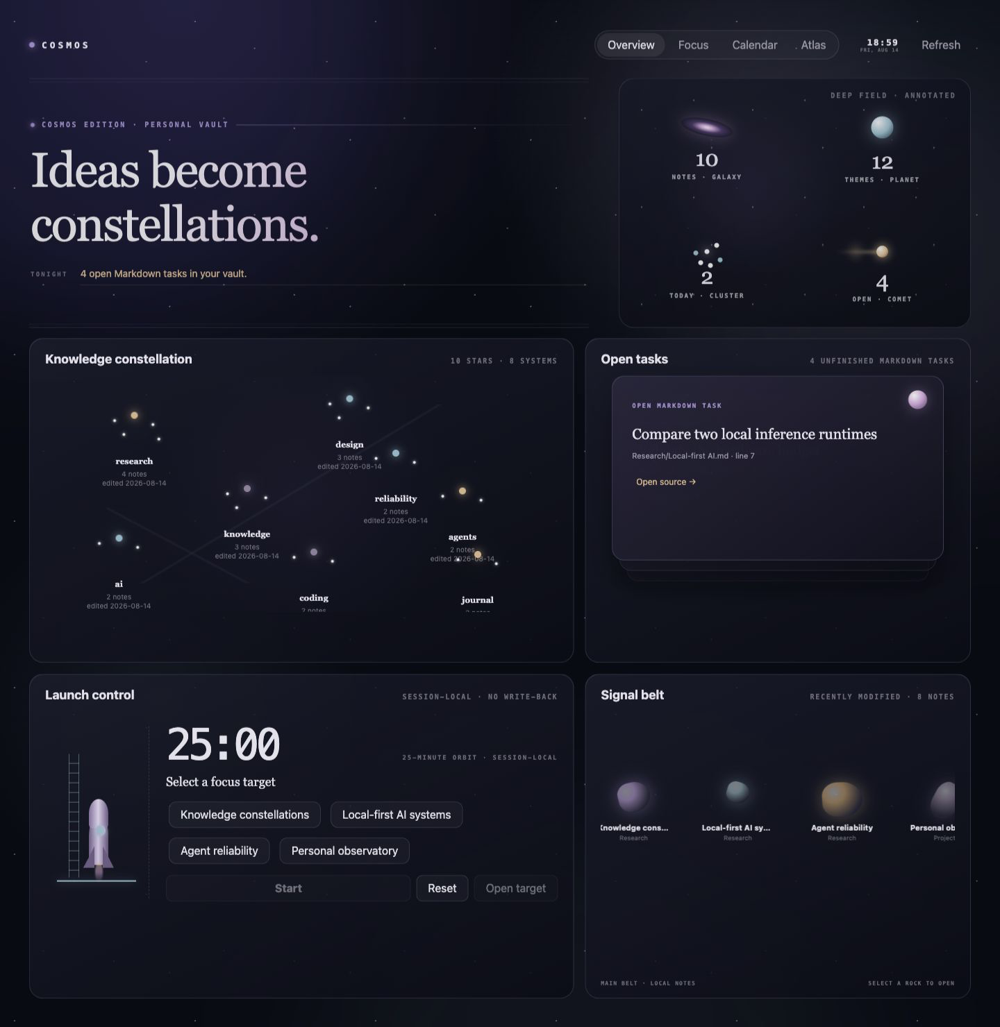 Cosmos Edition overview rendered from synthetic demo metadata