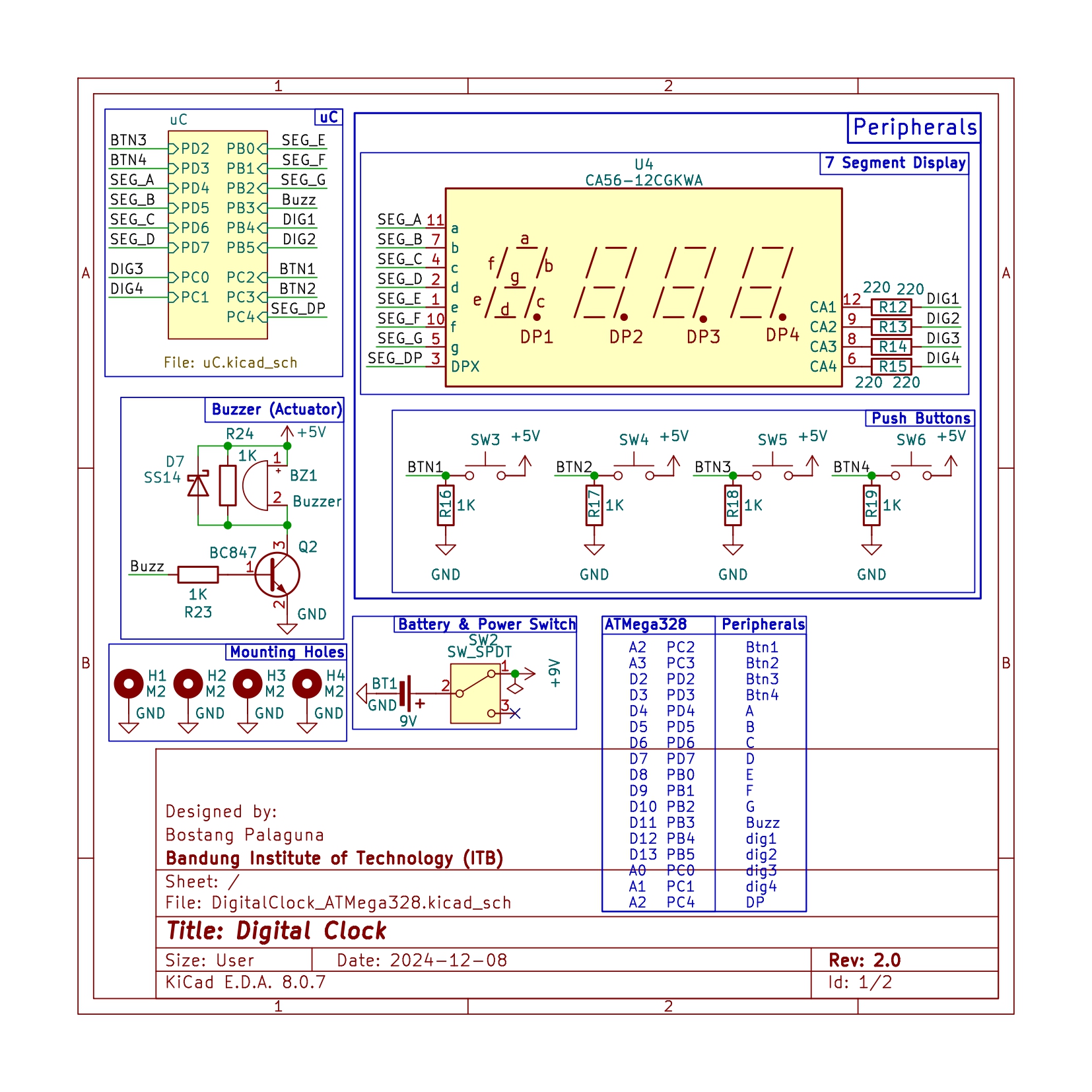 DigitalClock ATMega328, from the project README
