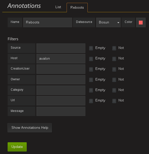 grafana annotations influxdb