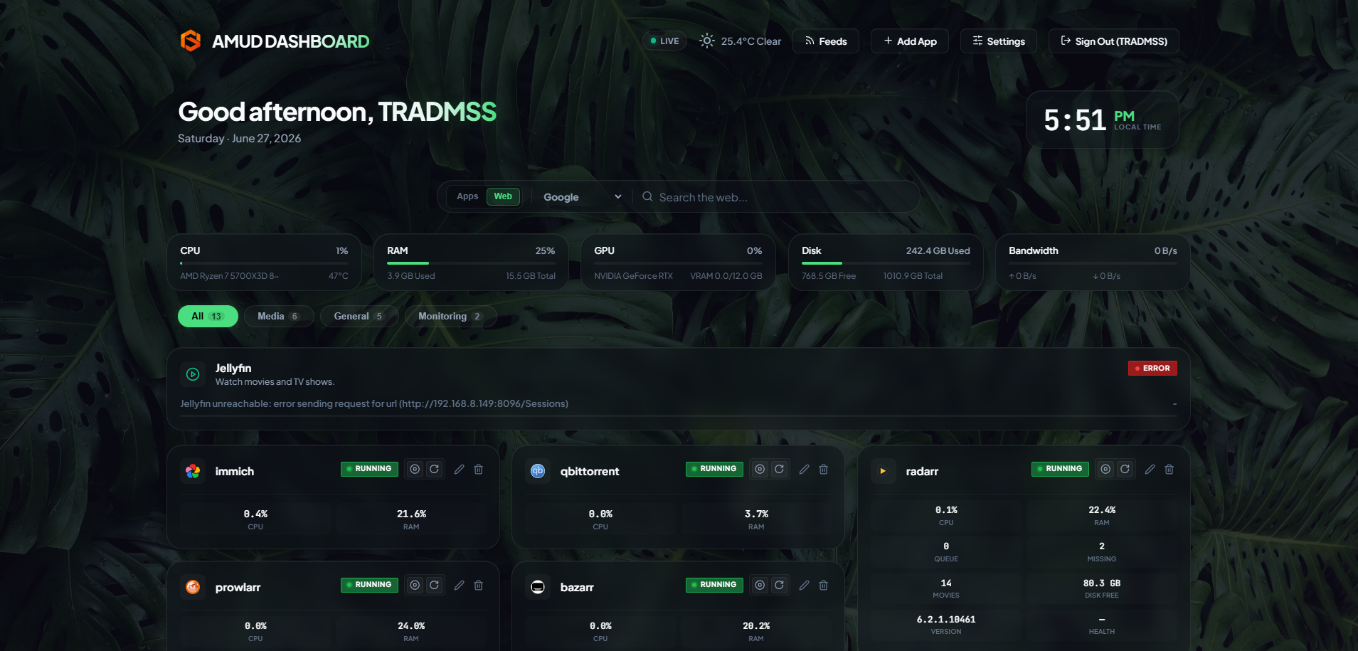 AMUD Dashboard UI