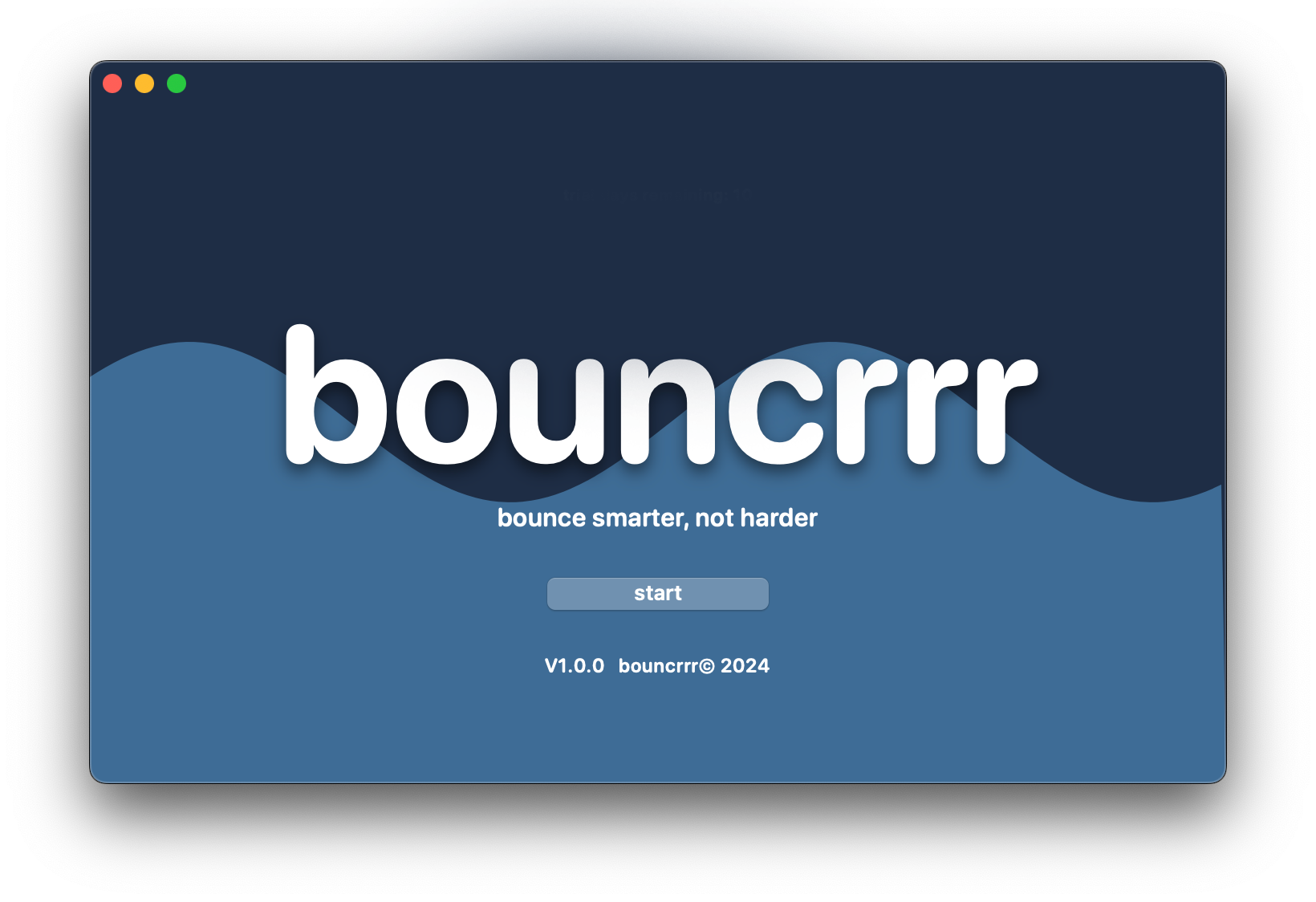 bouncrrr main window