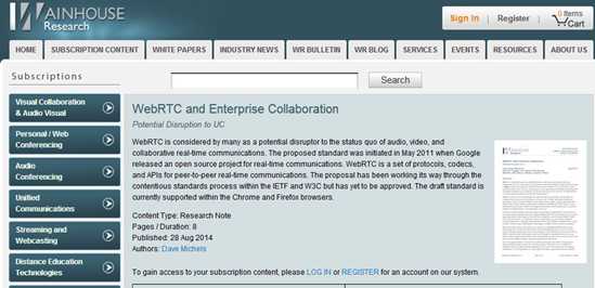 WebRTC and Enterprise Collaboration