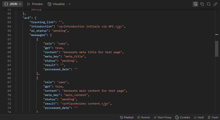 Exemple de Réponse API REST
