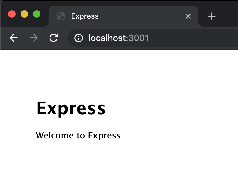 running express app