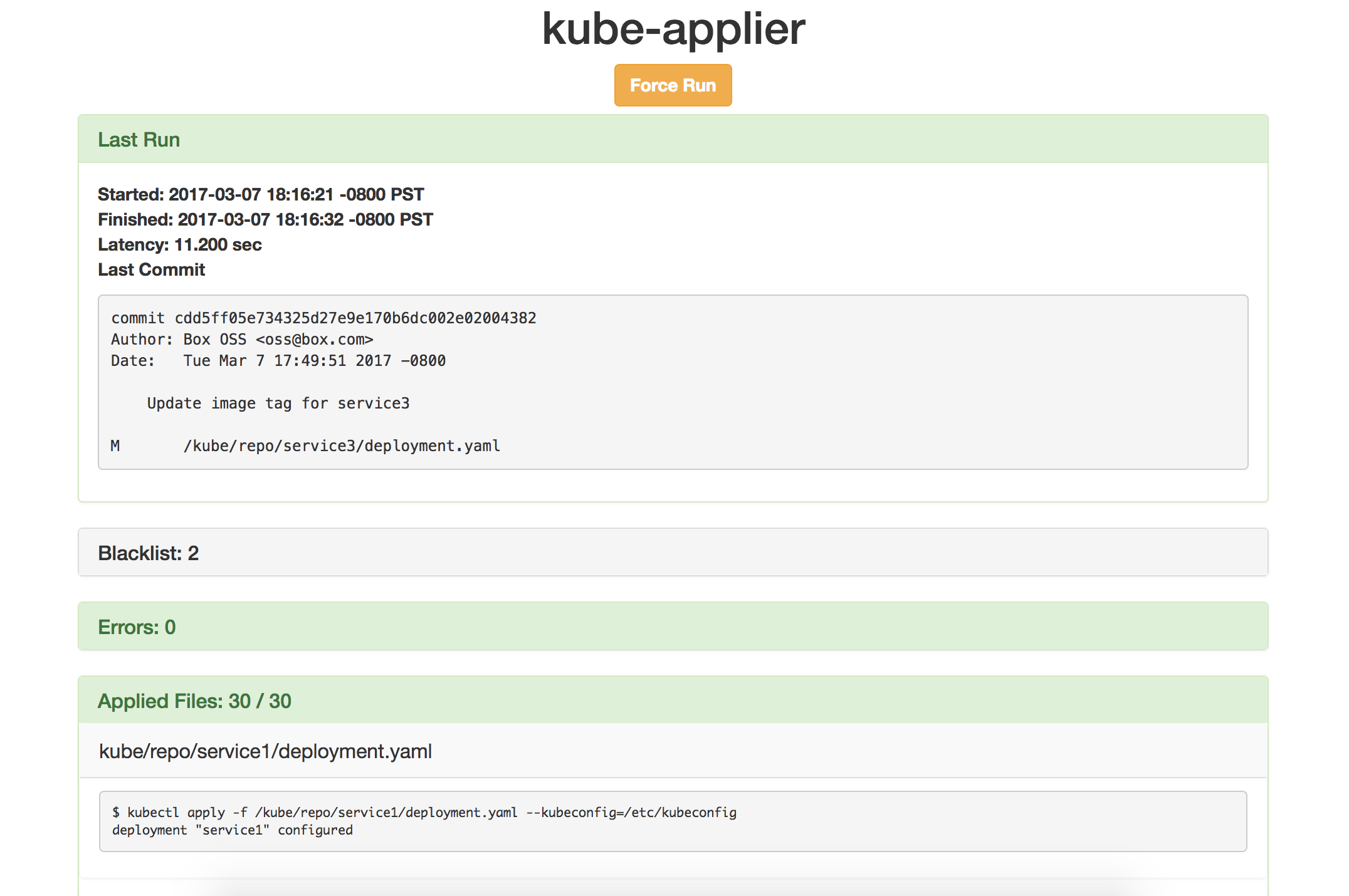 kube-applier screenshot