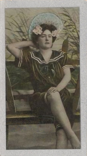 Card 10, Godfrey Phillips Ltd. cigarette cards, Beautiful Women, W. I. Series.