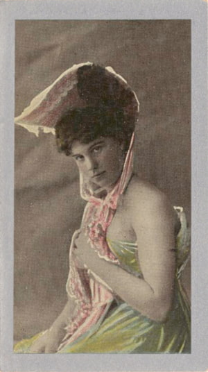 Card 12, Godfrey Phillips Ltd. cigarette cards, Beautiful Women, W. I. Series.
