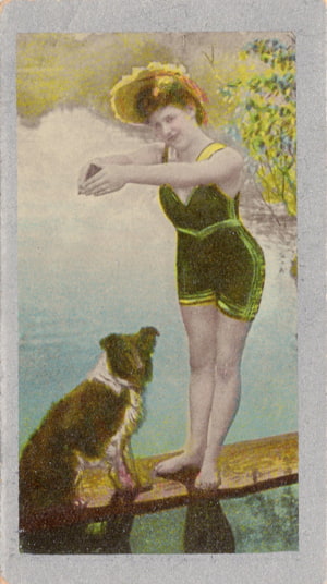Card 14, Godfrey Phillips Ltd. cigarette cards, Beautiful Women, W. I. Series.