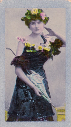 Card 20, Godfrey Phillips Ltd. cigarette cards, Beautiful Women, W. I. Series.