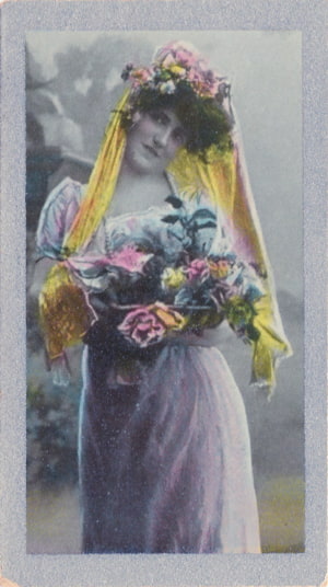 Card 24, Godfrey Phillips Ltd. cigarette cards, Beautiful Women, W. I. Series.