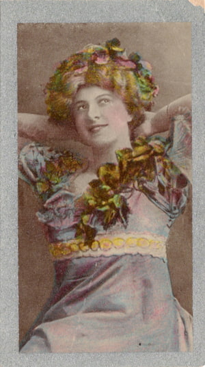 Card 34, Godfrey Phillips Ltd. cigarette cards, Beautiful Women, W. I. Series.