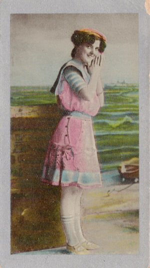 Card 44, Godfrey Phillips Ltd. cigarette cards, Beautiful Women, W. I. Series.
