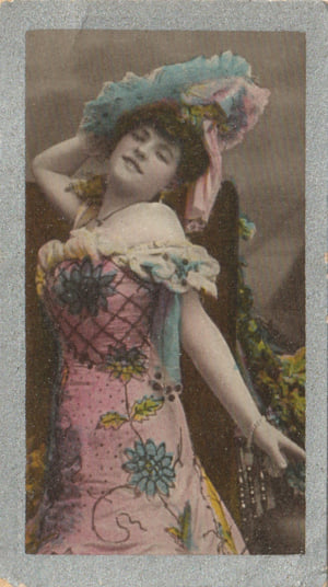 Card 46, Godfrey Phillips Ltd. cigarette cards, Beautiful Women, W. I. Series.