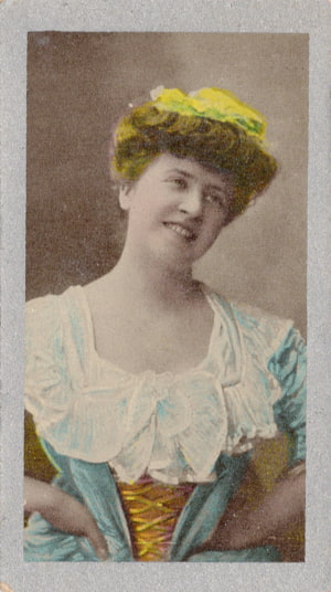 Card 6, Godfrey Phillips Ltd. cigarette cards, Beautiful Women, W. I. Series.